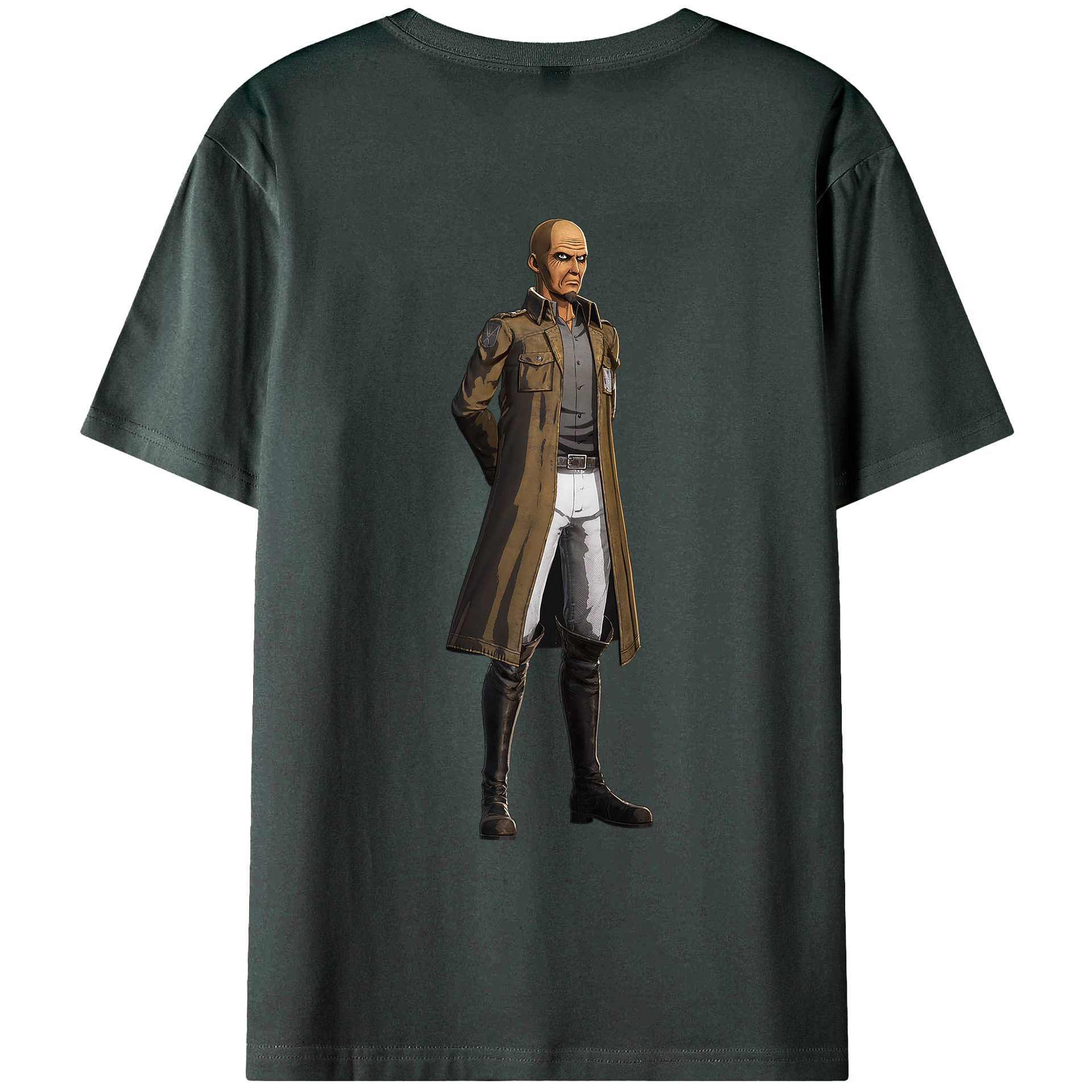（画像用） 進撃の巨人 Attack on Titan 綿100％ メンズ半袖Tシャツ（バックプリント） 通気性
